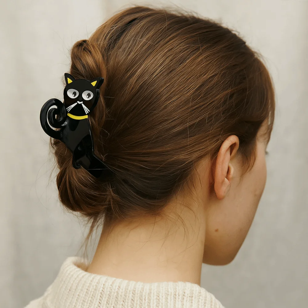 

Creative Acetic Acid Acetate Cat Hair Claw Pet Hairpin Animal Hair Clip Korean Style Cartoon Shark Clip Girl