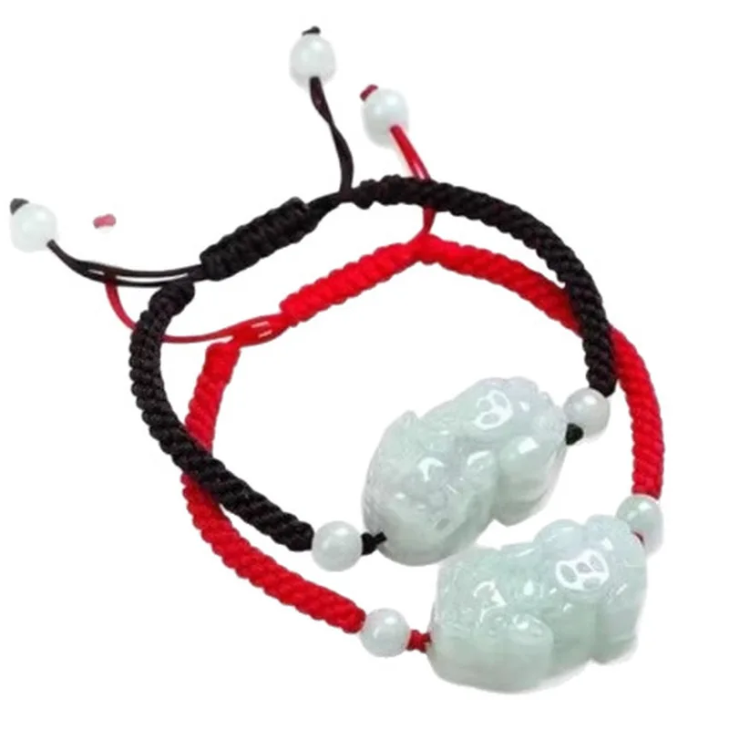 Natural Jadeite A-grade Pixiu Bracelet for Men Women, High-end Jewelry and Jade Gift view 4