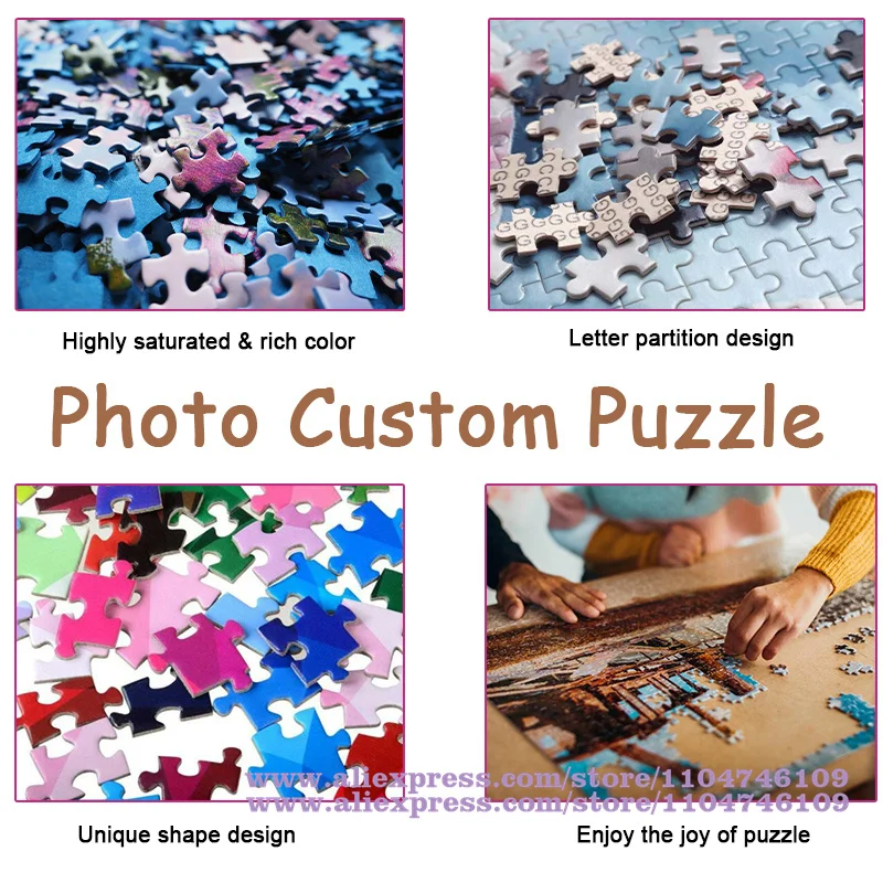 Personalizzazione fotografica Puzzle Foto personalizzata Esclusiva scatola regalo squisita Giocattoli educativi Crea il tuo puzzle fotografico