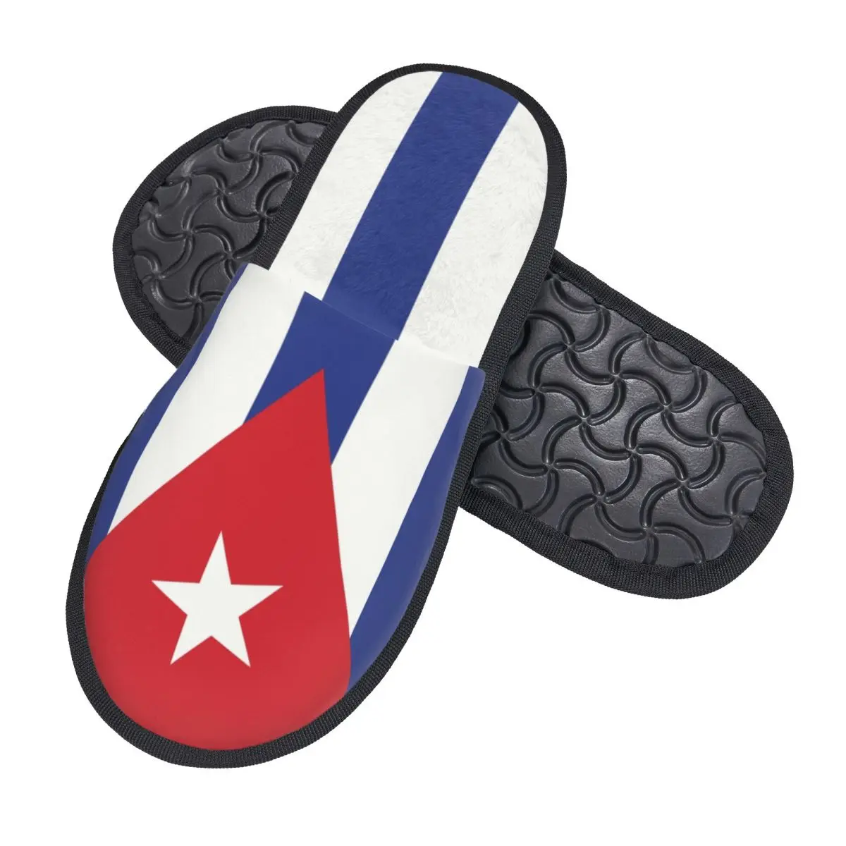 Custom Cuba Flag Comfort Scuff Memory Foam Slippers Women Cuban Patriotic Spa House Shoes