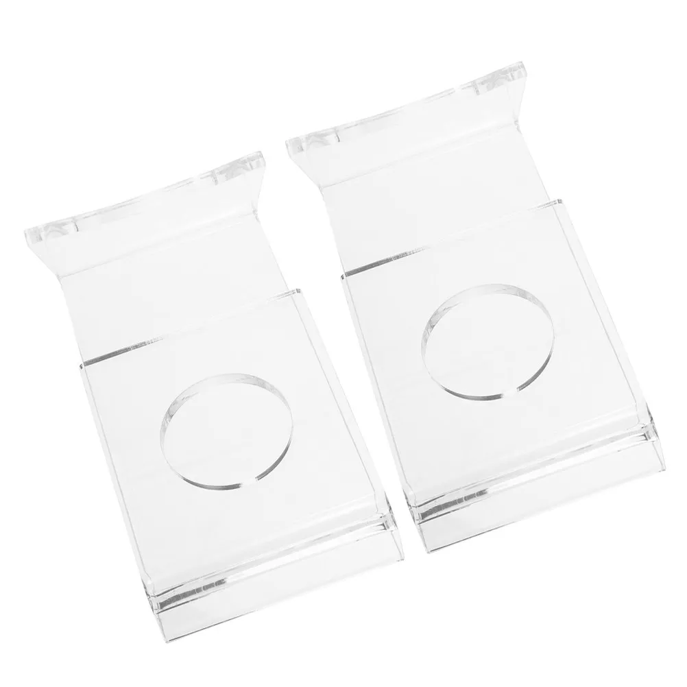 

2Pcs Table Tennis Paddle Holder Clear Acrylic Display Stand for and Pen-Hold Grips Showcase Rack for Sports Equipment
