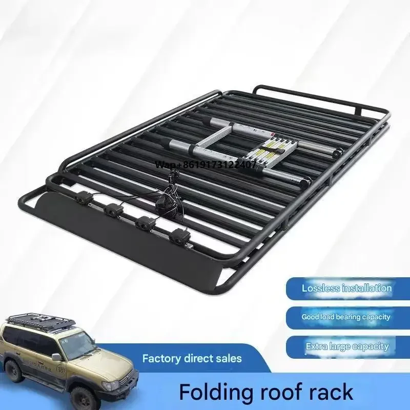

Foldable Aluminum Alloy Roof Rack/luggage Carrier for SUVs and Off-road Vehicles, Can Be Fitted with Outdoor Spotlights.