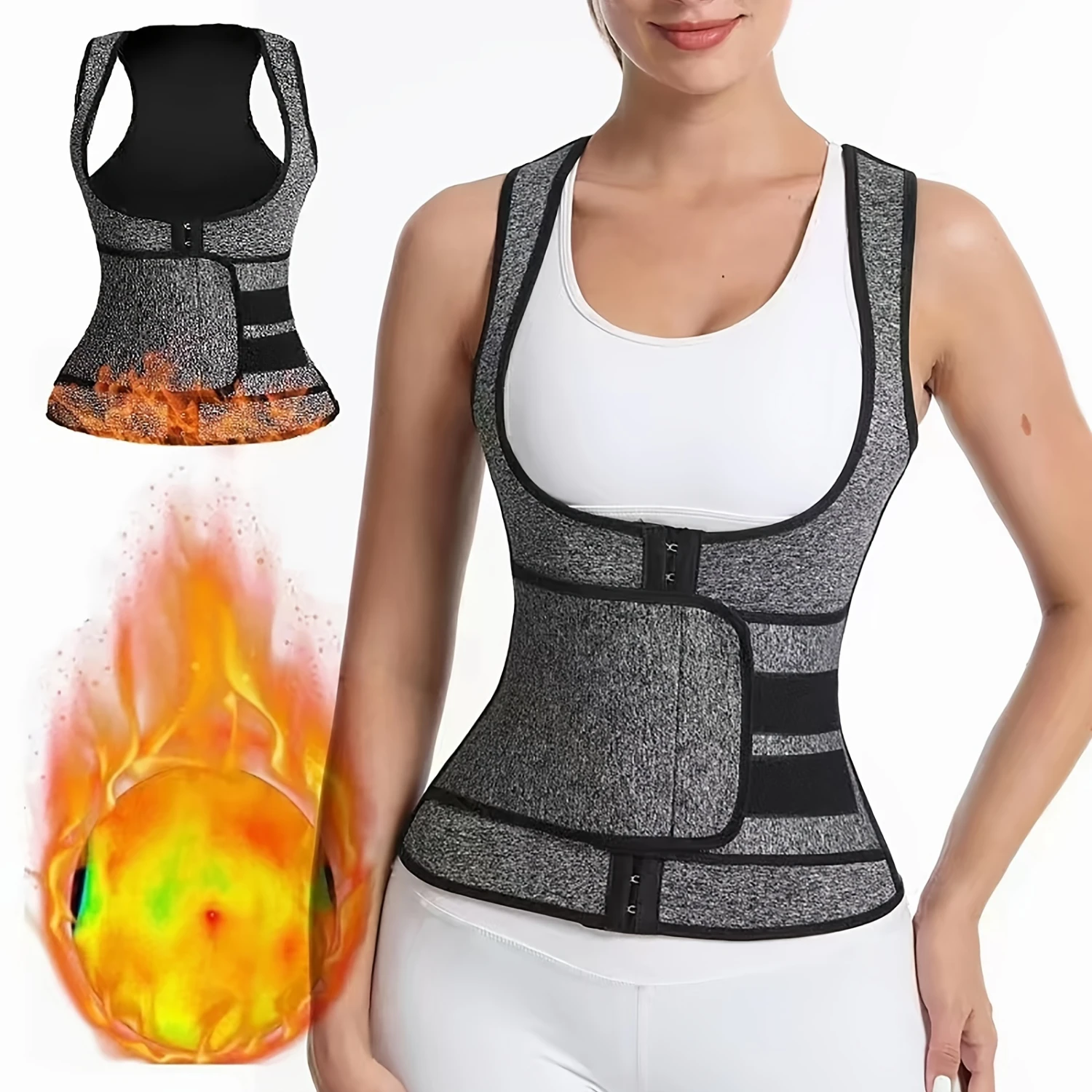 1pc Sweat Sauna Waist Trainer for Women - Tummy Control Body Shapewear