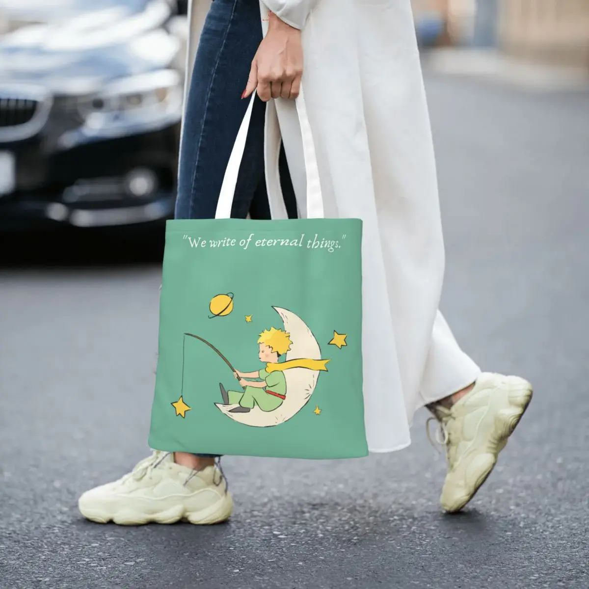 Le Petit Prince Tote Bags Women Handbag Canvas Student The Little Prince Shoulder Bag Casual Shopping Bag