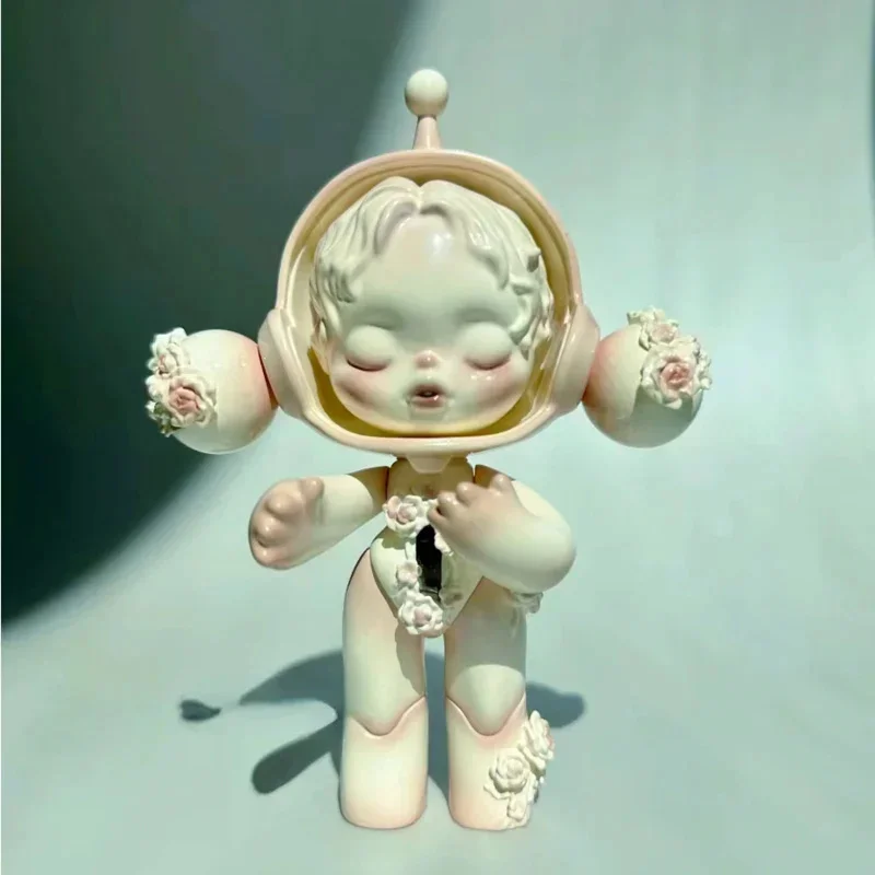 Skullpanda schmelzender Schnee, Figur, weißes Haar, Schönheitsfigur, Puppe, wunderschönes SP-Babyspielzeug, heilende Kunst, Sammlung, Dekoration, limitiert