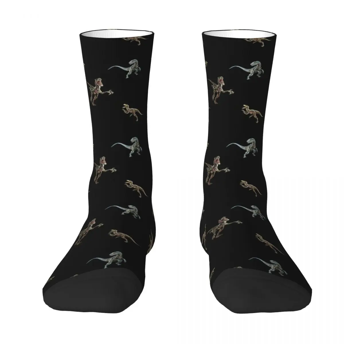 

Velociraptor Dinosaur Pattern Socks Running floral soccer anti-slip Woman Socks Men's