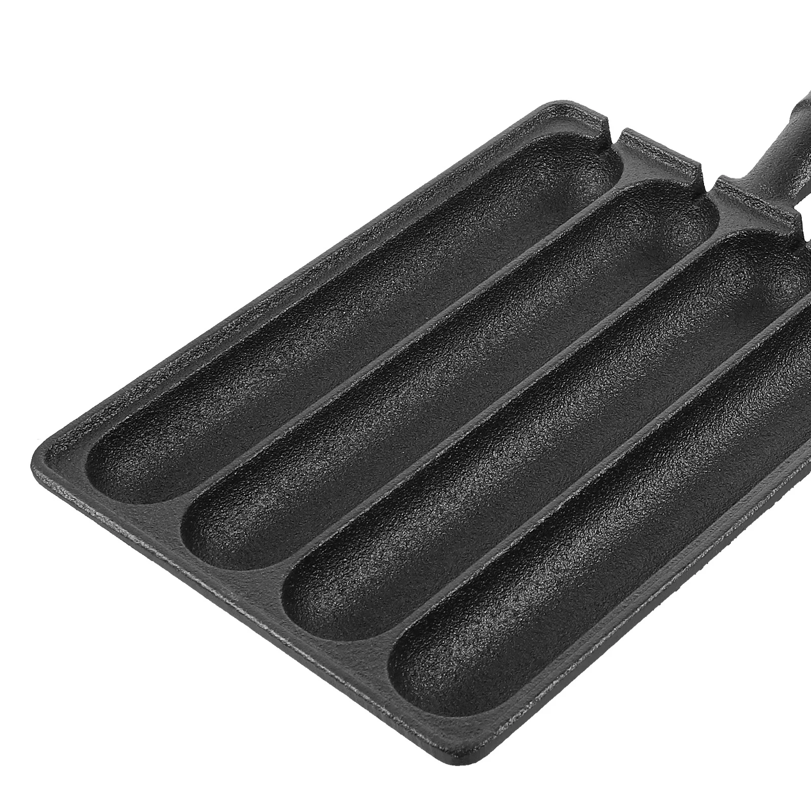 

Iron Sausage Mold 4-Slot Non-Stick Baking Tool Hot Dog Grilled Pan Easy Demold Bbq Accessory Sausage Mold Hot Dog Grilled Tool