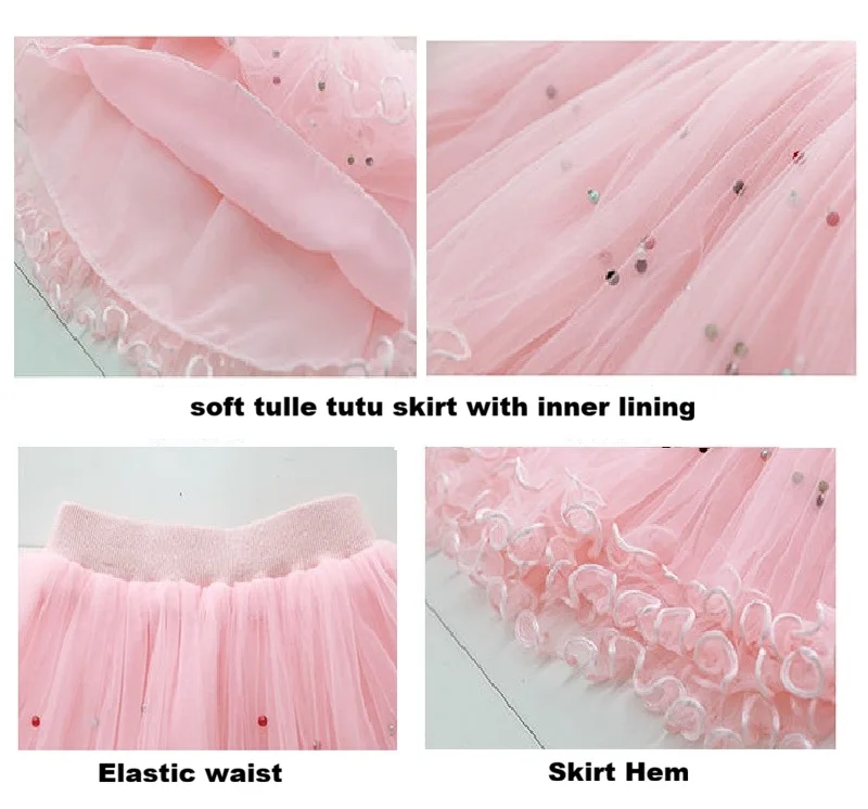 Baby Mädchen Tutu Flauschigen Rock Kleinkind Prinzessin Ballett Tanz Tüll Mesh Rock Kinder Kuchen Rock Nette Mädchen Kleidung Pettiskirt Rock – Detail 4