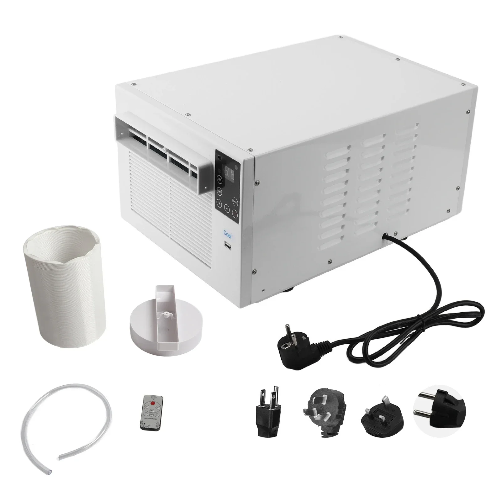 

Портативный кондиционер с низким энергопотреблением 1900 BTU 280 Вт, мини-мобильный кондиционер с пультом ДУ для дома, общежития, офиса, кемпинга, зоны для животных