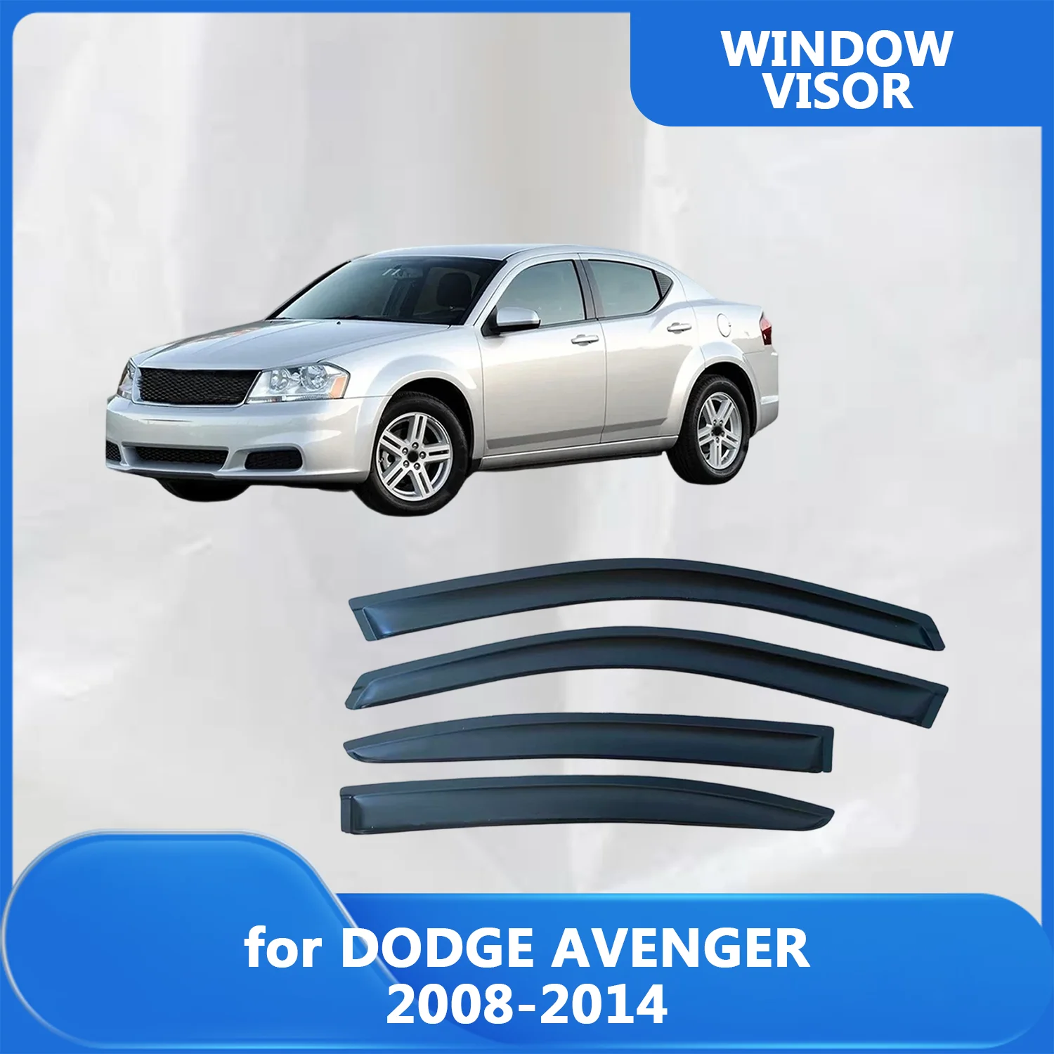 

Window Visor for DODGE AVENGER 2008 2009 2010 2011 2012 2013 2014 Wind Deflectors Rain Guards Door Visor Vent Shades Ventvisor