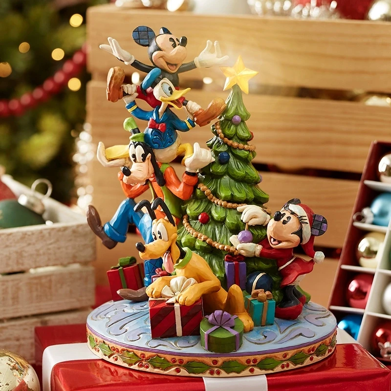 

Hot Disney Official Mickey And His Friends Dress Up Dress Up As A Christmas Tree Ornament Can Light Up Christmas Gift In Stock