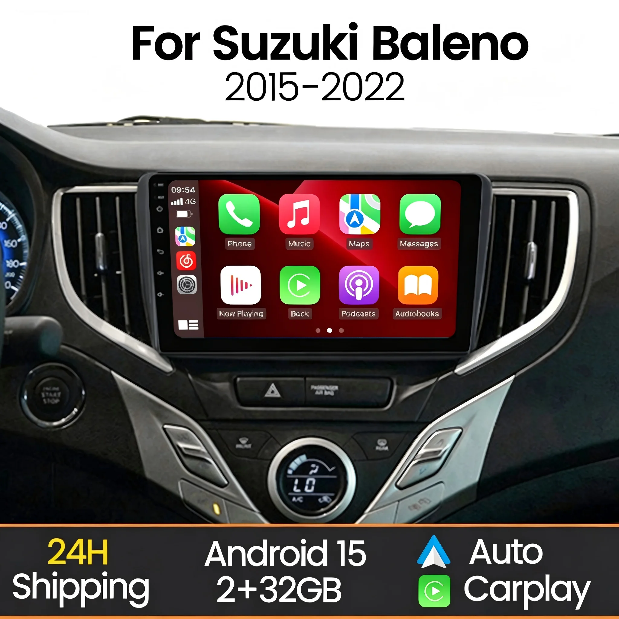 

MEKEDE 9'' Android 15 Car Multimedia Radio For Suzuki Baleno 2015-2018 GPS Navigation Wireless Carplay Andriod Auto Stereo WIFI