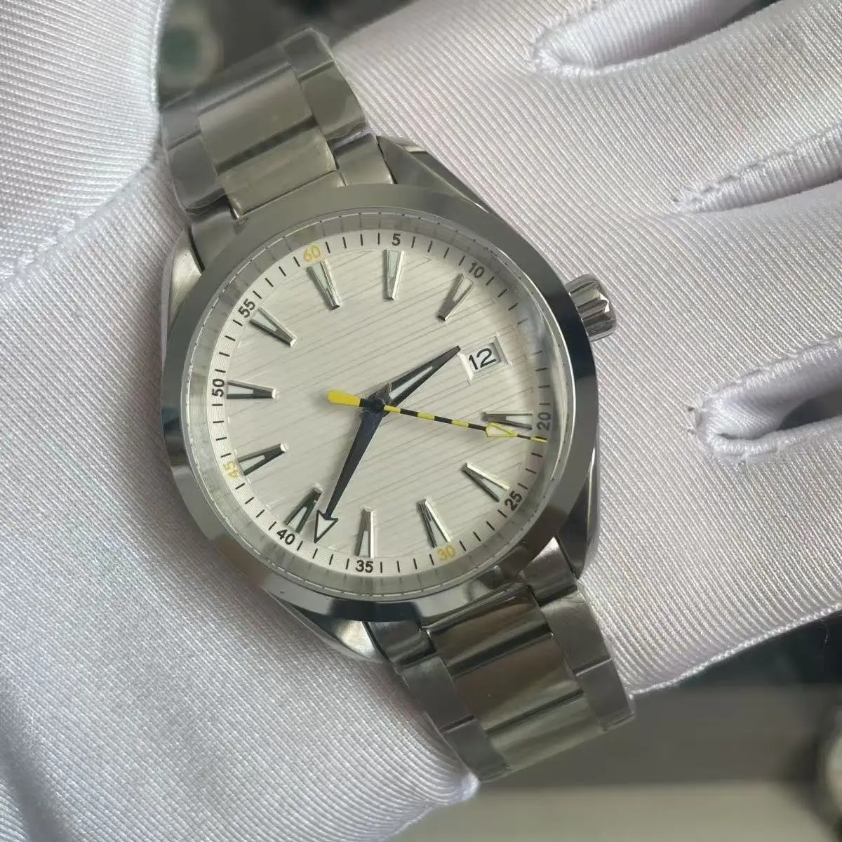 

Automatic mechanical watch 41mm modified DIY watch NH35A movement luminous scale watch