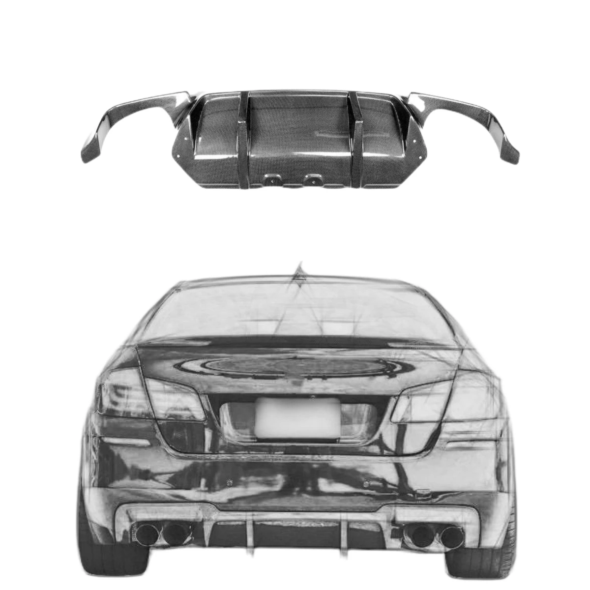 

Carbon Fiber Rear Bumper Diffuser For BMW F10 5-Series M5 Sedan Exteriors Body kit Trim 2010-2017