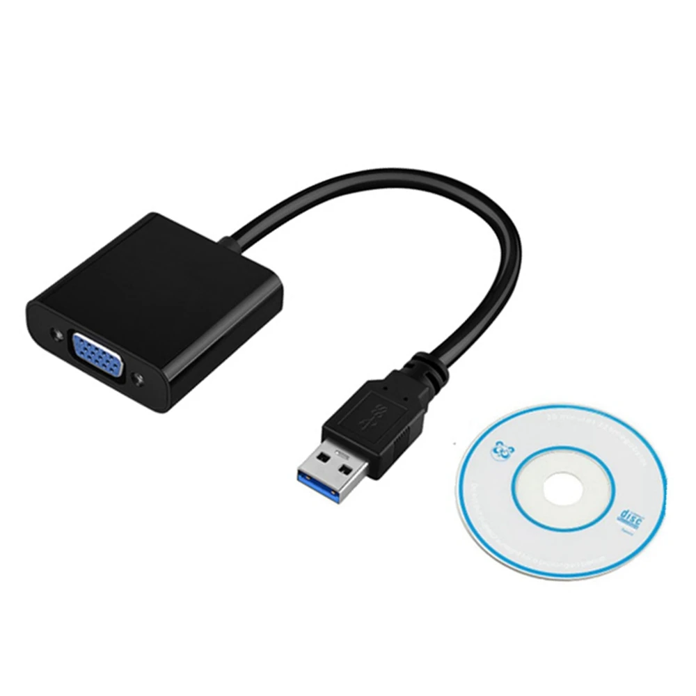 

USB to VGA converter projector conversion cable USB3.0 to VGA interface external graphics card expansion display screen data cab