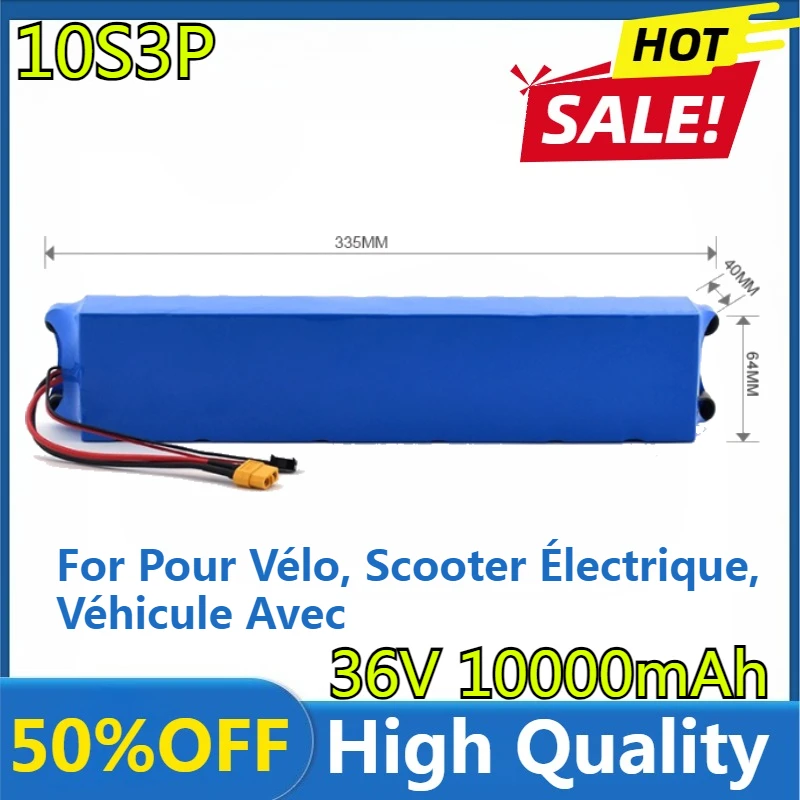 

New 10S3P High Quality Batterie Au Lithium 10S3P, 36V 18650 Batterie For Pour Vélo, Scooter Électrique, Véhicule Avec BMS