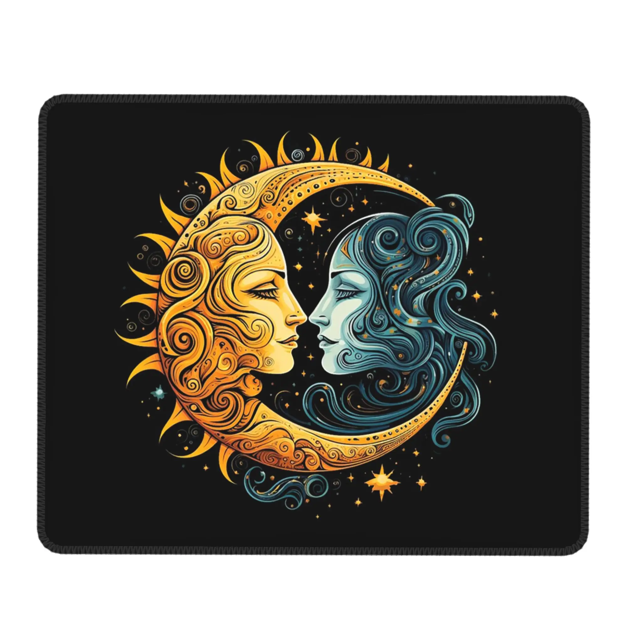 Celestial Landscape Moon And Sun Mouse Pad Computer Keyboard Mouse Mat Gamer PC Laptop Desk Mat Office Table Mats