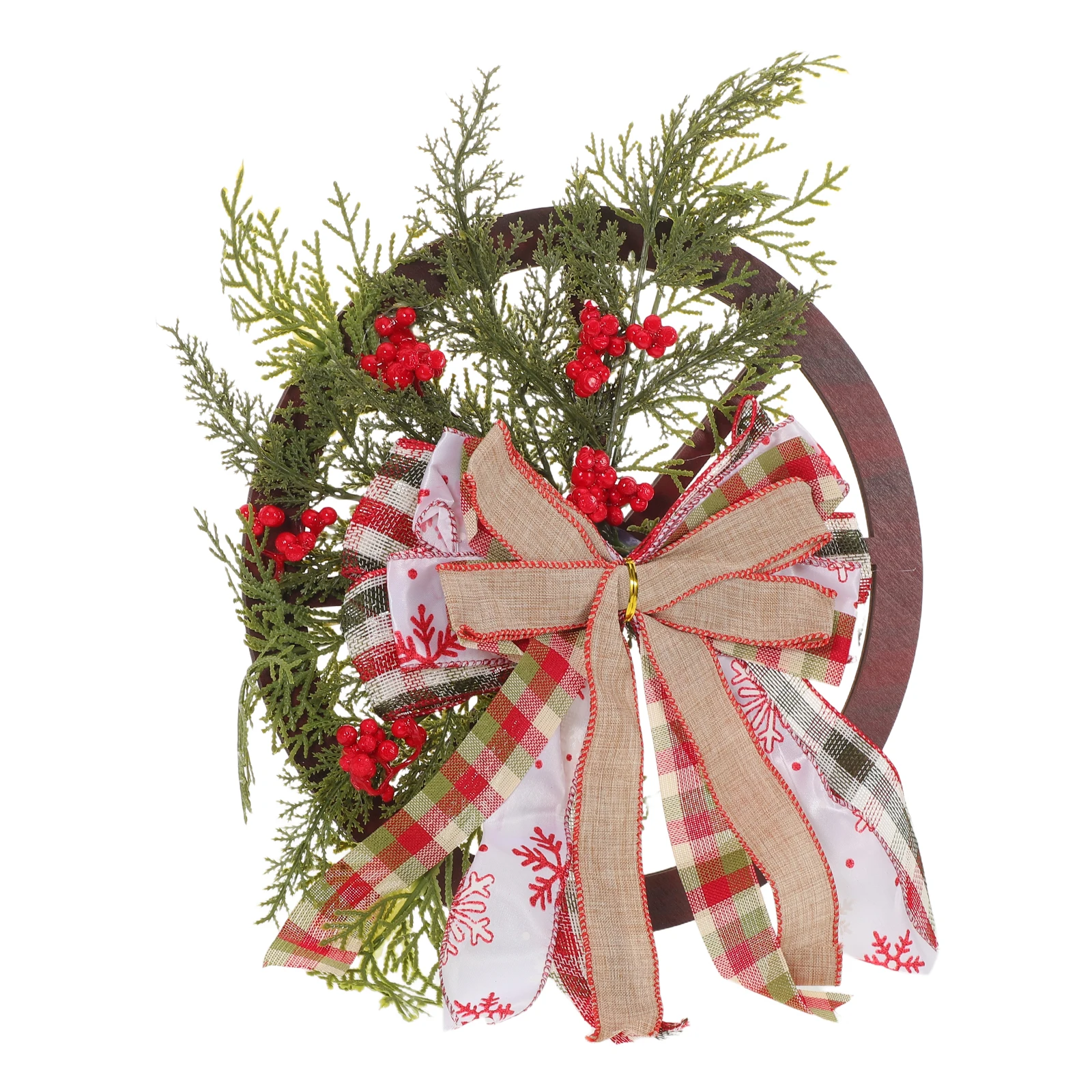 

Christmas Wreath Decorative Garland DIY Door Artificial Decorations for Outdoor Winter