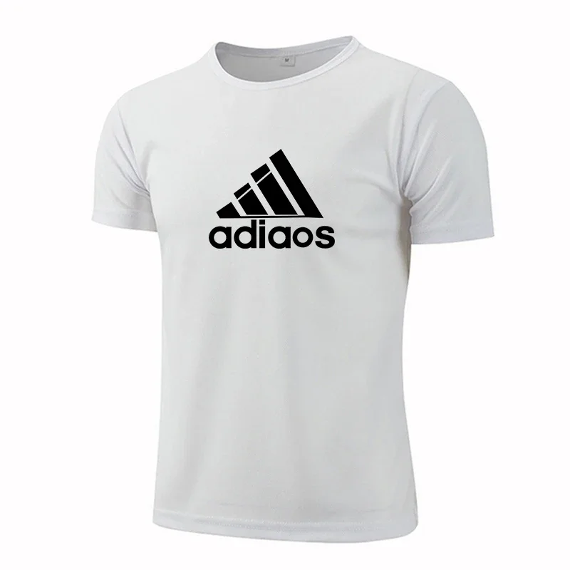 

2025 Men's slim fit short-sleeved sports T-shirts European and American popular summer quick-drying sports fitness T-shirts