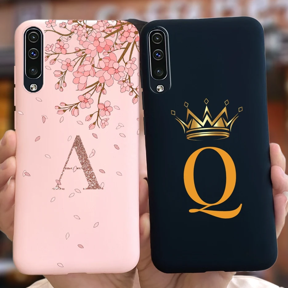 For Samsung Galaxy A70 Case Cute Crown Letters Cover Soft Silicone Shockproof Phone Case For Samsung A70 A 70 A705F Coque Bumper