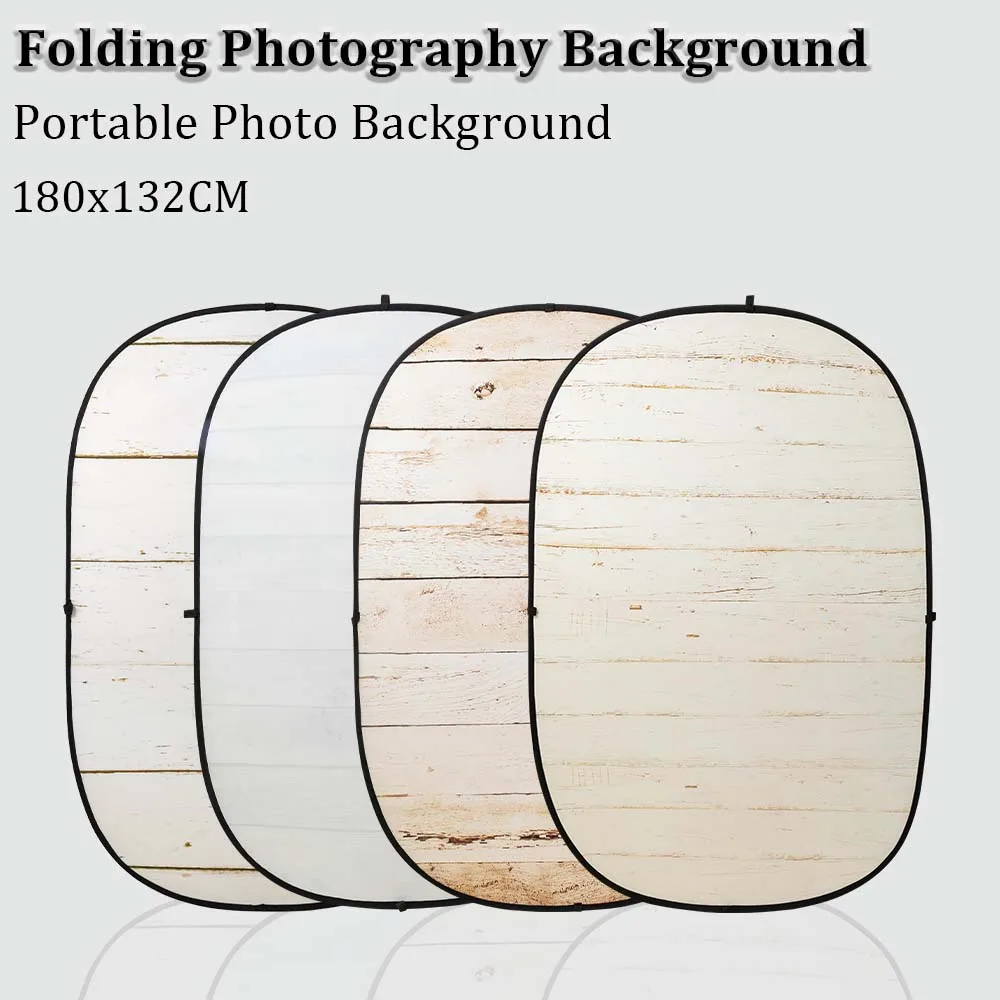 Collapsible Textured Background Newborn Photography Props Vintage Wooden Board Nano Folding Panel Interior Studio Portable Props