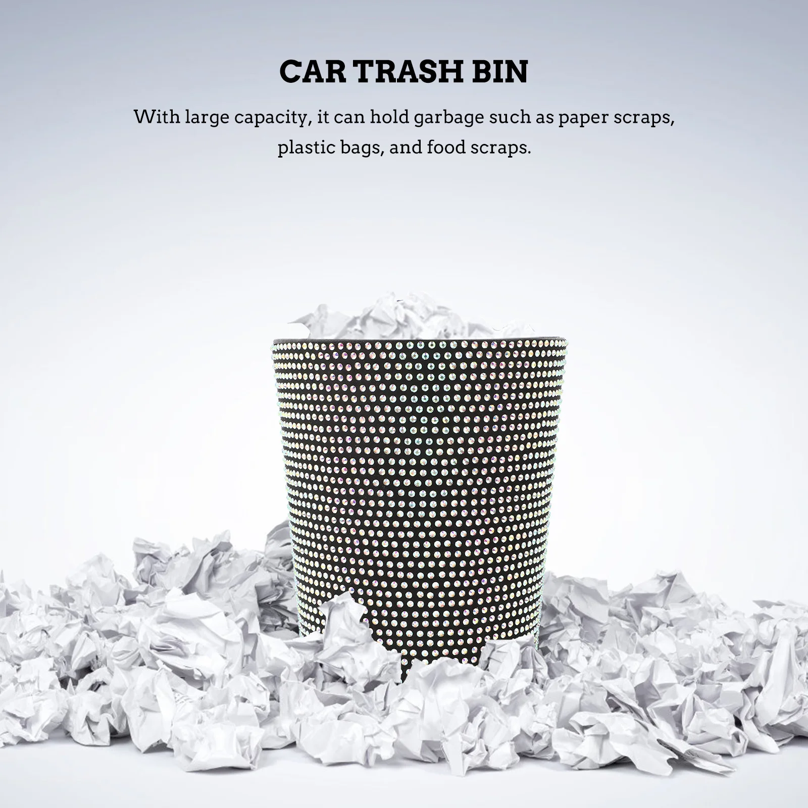 حامل قمامة السيارة الرقيق، صندوق تخزين متعدد الوظائف، منظم نفايات السيارات، تصميم متين وعملي ورائع لسائق المفاتيح