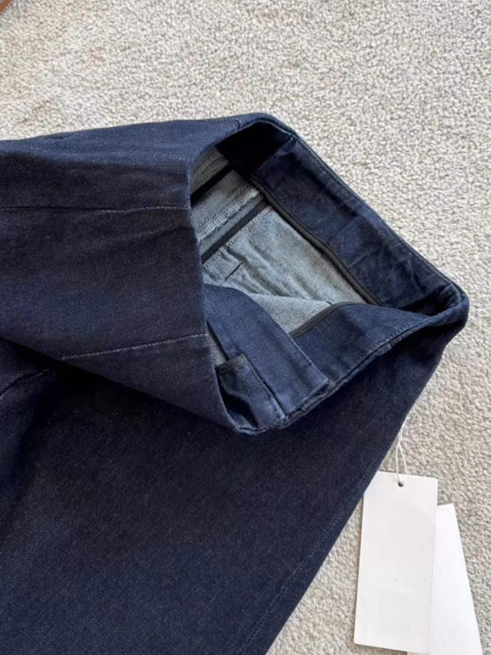 

Treasure Item Loose Fit High Waist Straight Leg Denim Jeans k Blue Banana Cotton No Stretch Wide Leg Pants for Women