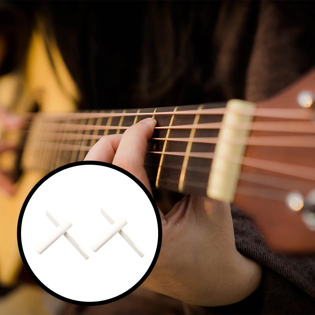 

6 Pcs Guitar Bone Nut Replacement Bridge Saddles Beef Bone Adjustable Accessories for Guitar Parts String Nuts