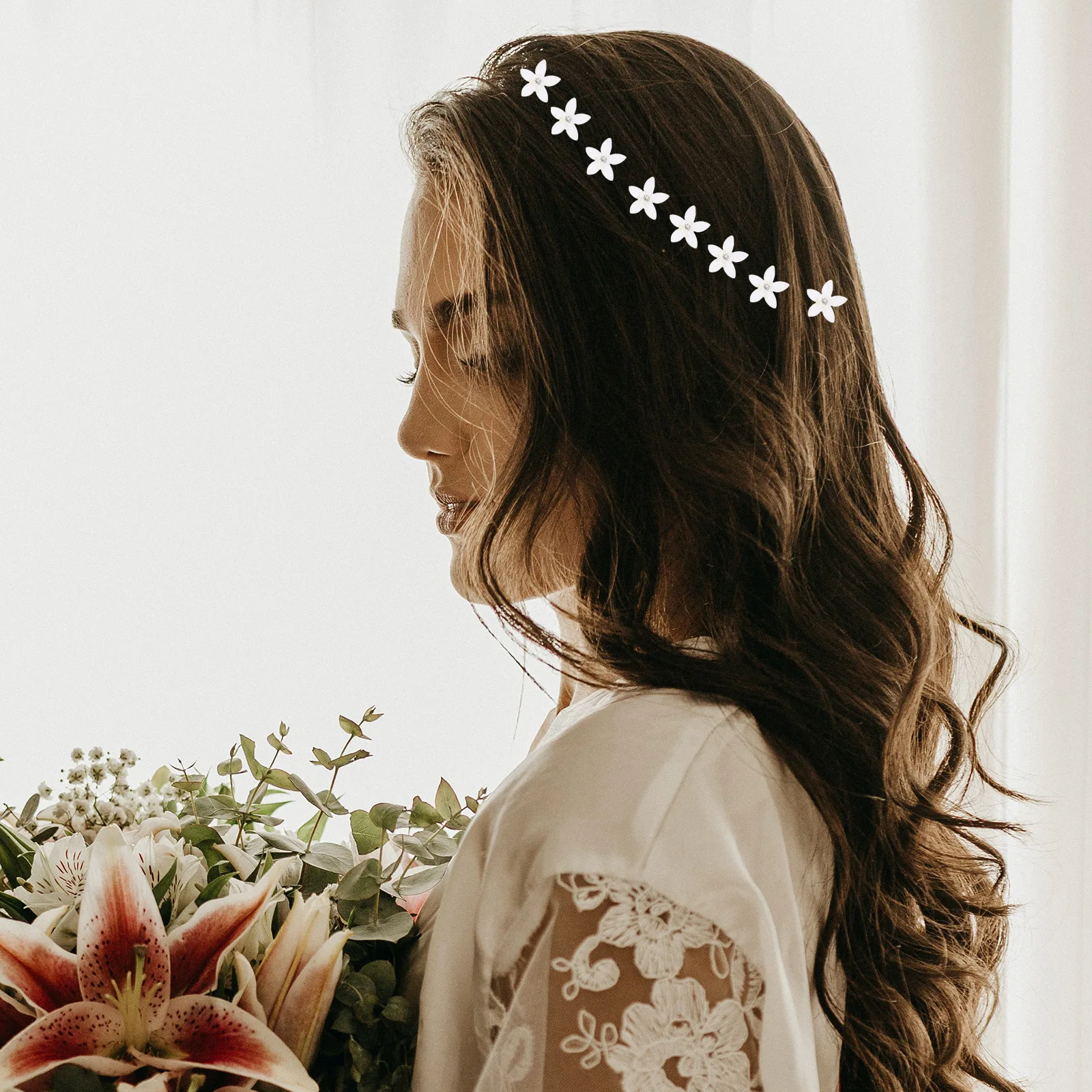 

Pearl Hair Clip Decorative Pin Bridal Accessories Clips Small Wedding Accessory Women for