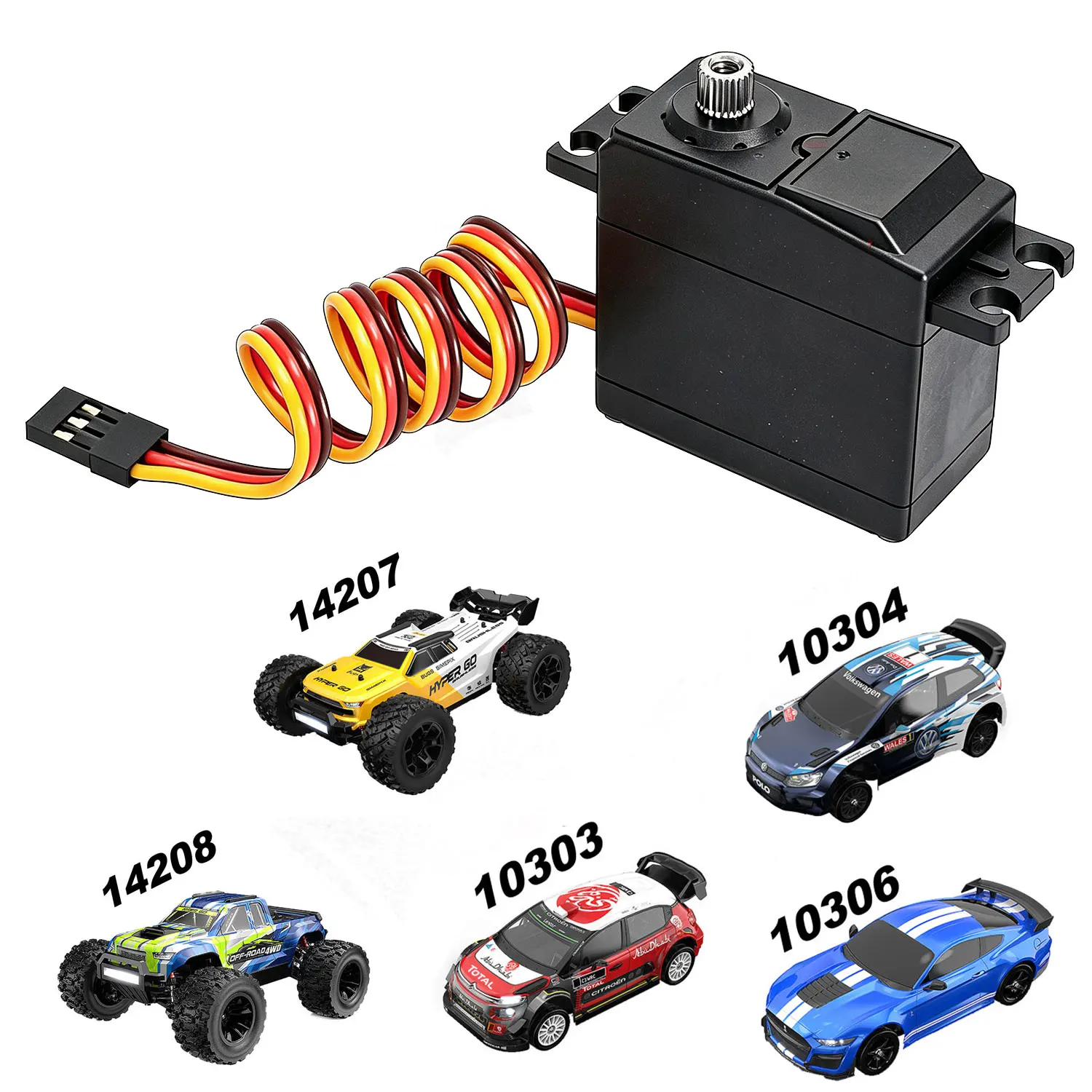 High Torque 25T Digital RC Servo Metal Gear 9‑15kg.cm 4.8V‑6V For MJX 10303 10304 10306 14207 14208 RC Truck Steering Part
