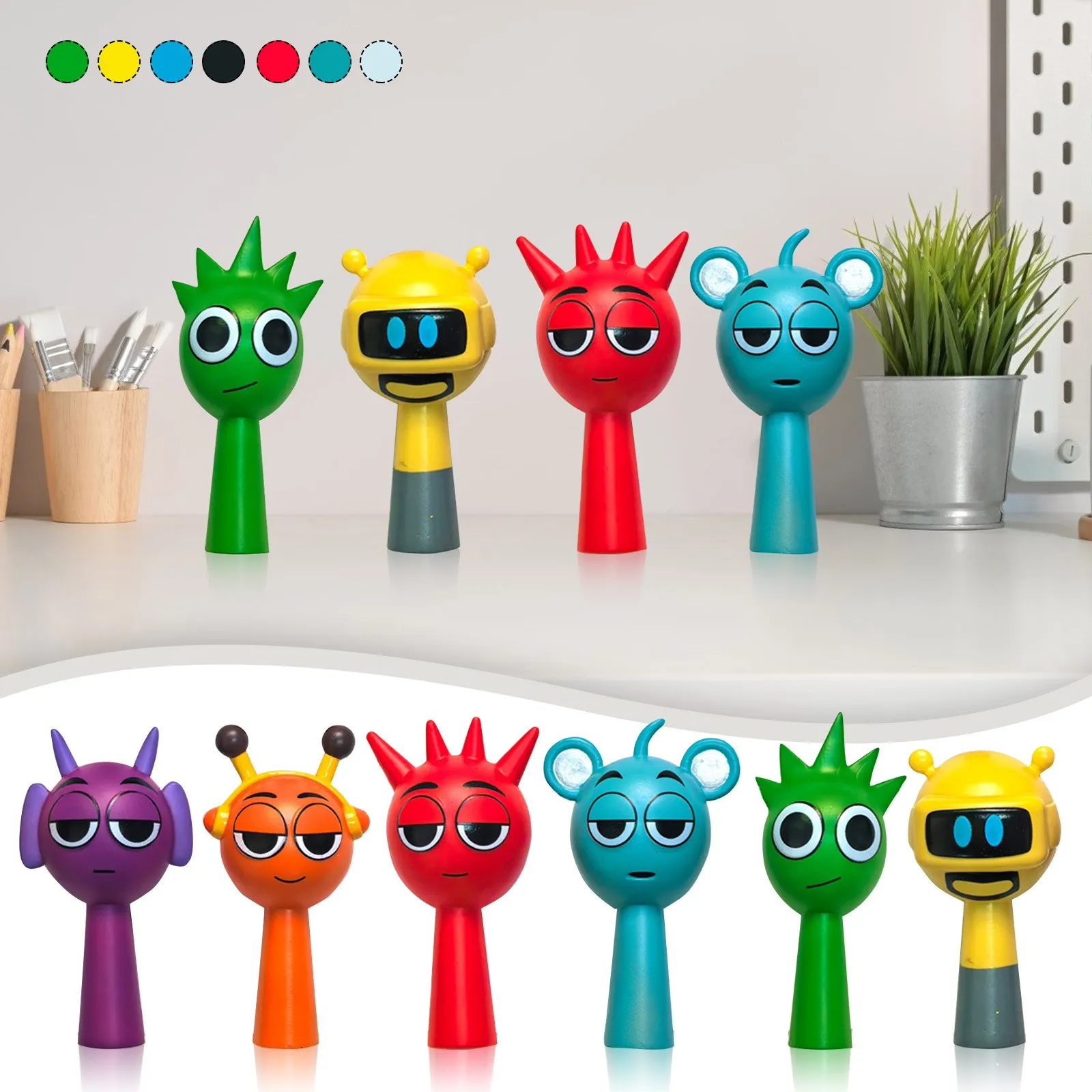 Colorful Alien-Themed Kids Toy Set 6 Unique Characters For And Imaginative Adventures Indoors And Outdoors Giving Gifts To Child