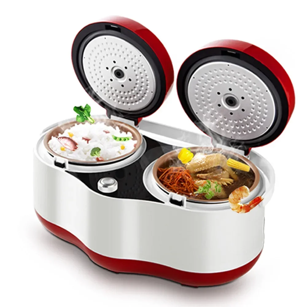 Rice Cooker Multi-Function Smart 4L Household Appointment Mini Timer Rice Cooker 3-4 People With Double Bladder