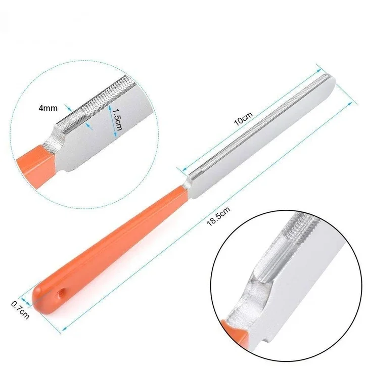 

6-Piece Polished Stone Guitar Maintenance Tool Kit Electric Bass Fret Leveling Ruler Spacer Set for Guitarists
