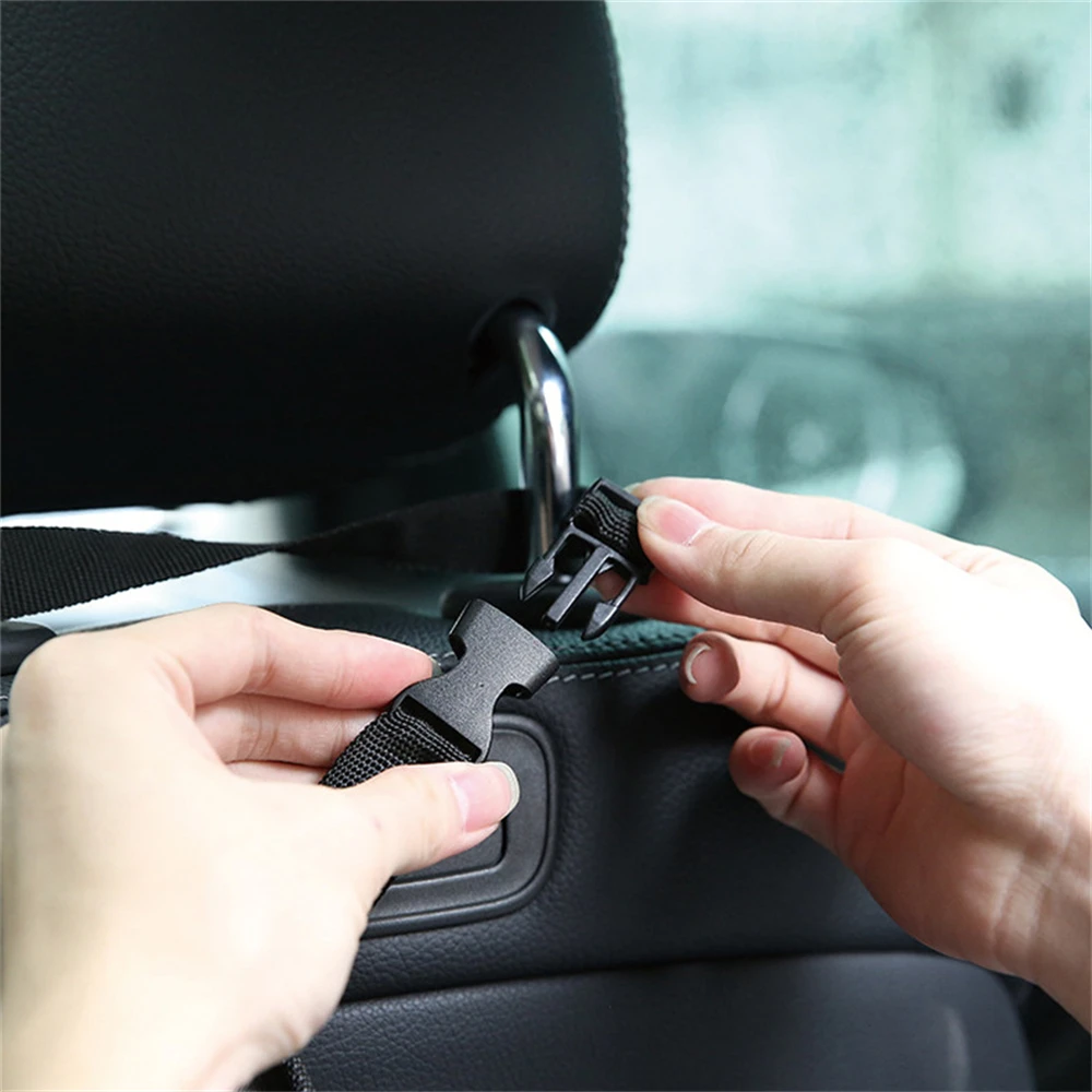 Universal Car Back Seat Storage Bag Organizer Trunk Elastic Tissue Box Hanging Trash Bag Food Drink Holder Car Accessories