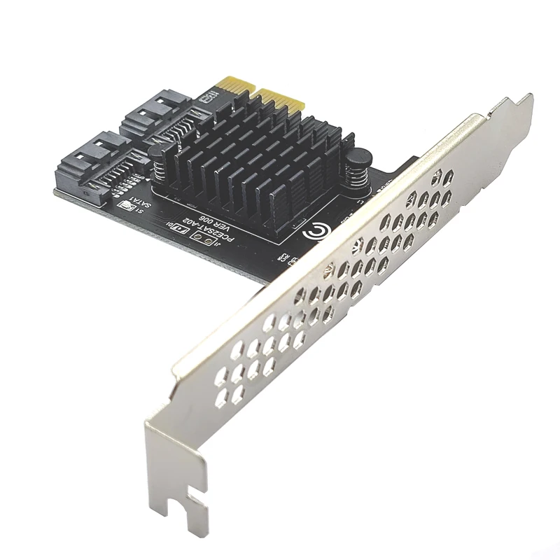 PCI-E SATA 1X 4X 8X 16X การ์ด PCI-E PCI Express ไปยัง SATA 3.0 2 พอร์ต SATA III 6Gbps อะแดปเตอร์ขยายบอร์ด ASMedia 1061 ชิป