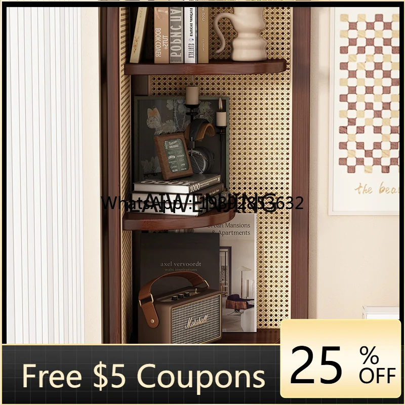 

GZ-Z household storage rattan triangular storage floor storage rack against the corner