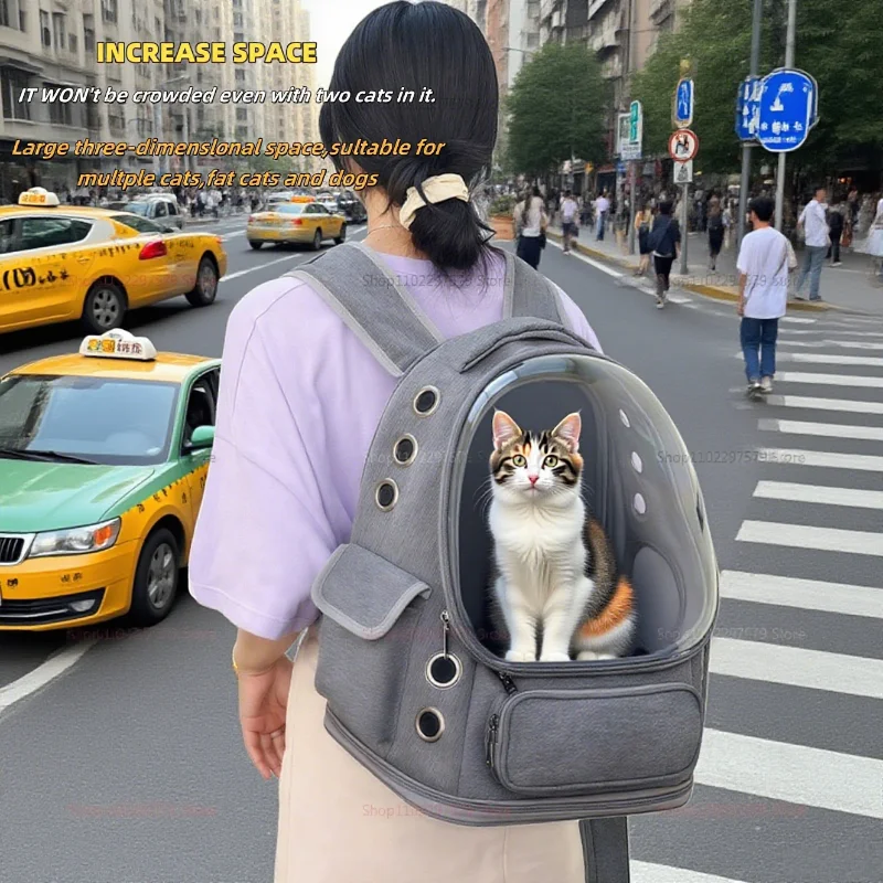 Mochila transparente para transportar mascotas, viaje al aire libre para gatos y perros pequeños, bolsa de transporte transpirable, suministros Premium para mascotas, novedad de 2025