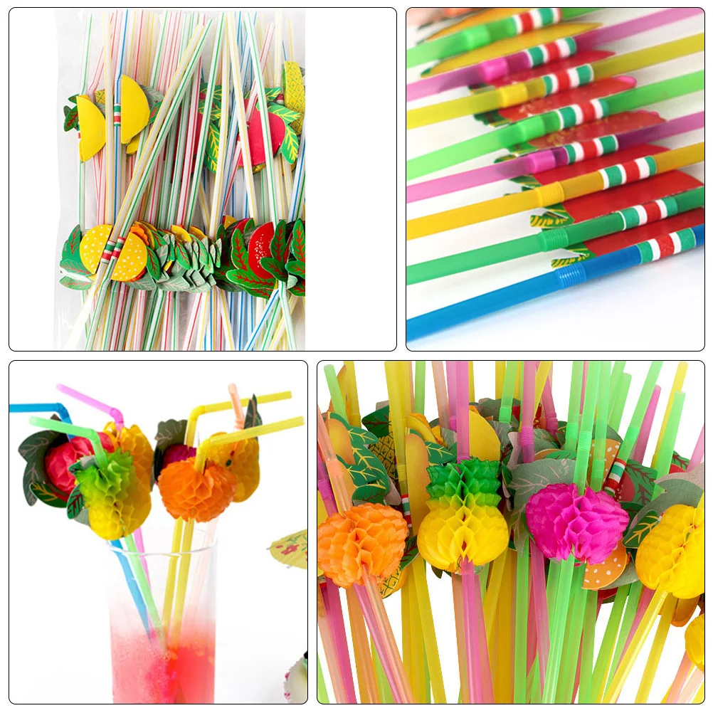

50Pcs Lightweight Honeycomb Shaped Straws Plastic Bar Suckers Wedding Birthday Party Drink Stirrers