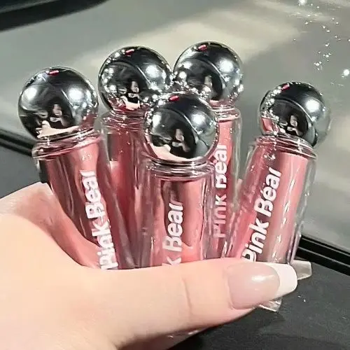 

Розовый медведь, маленькая лампочка, зеркальная глазурь для губ, стойкая антипригарная чашка, увлажняющая, увлажняющая жидкая помада, сексуальный телесный цвет, макияж губ