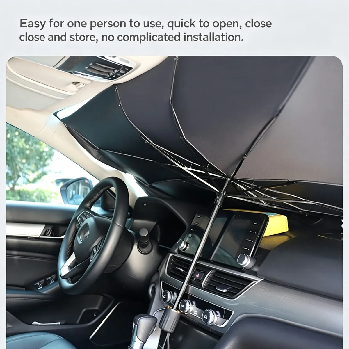 Auto-Sonnenschutz für Windschutzscheibe, Faltbarer Hitzeschutz Hält den Innenraum Kühl für Limousine Pickup SUV, Sommer-Zubehör – Detail 1