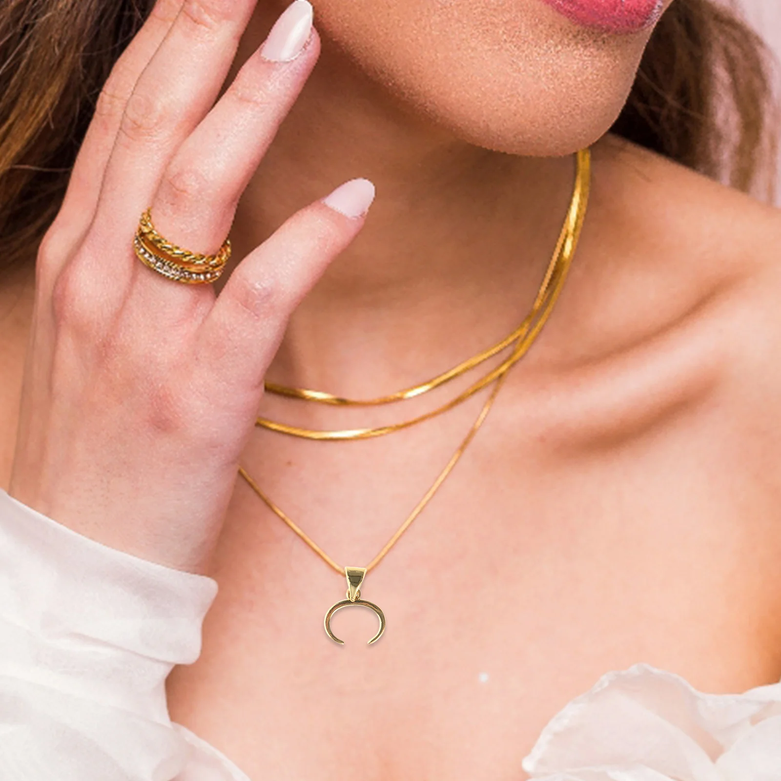 

6pcs Large Gold Nose Clasps Dangle Charm Connector Pendant Buckle Pinch Clip Bead Jewelry Copper Necklace Connector