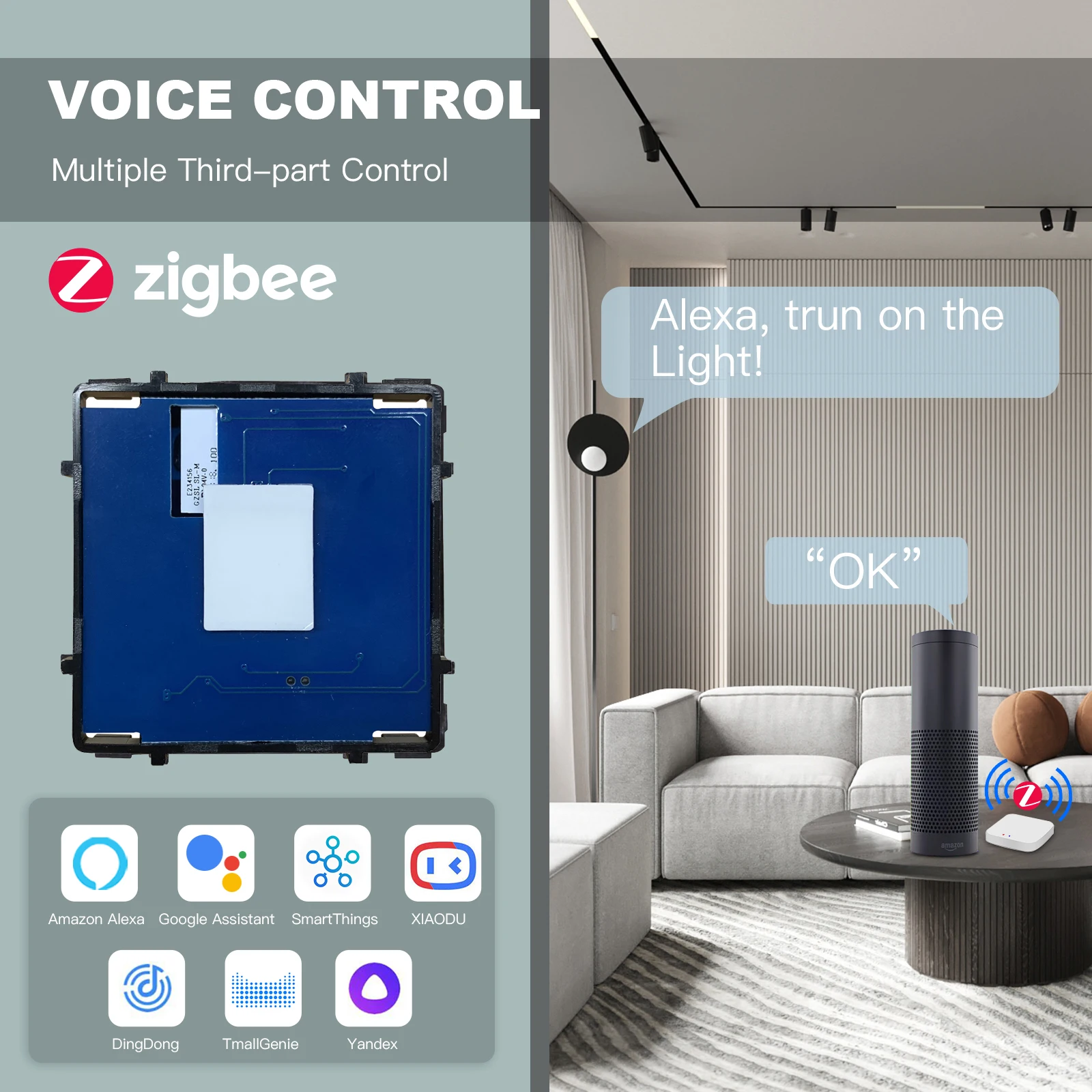 BSEED-interruptores Zigbee inteligentes, parte de función, Panel frontal de vidrio táctil, enchufe de pared de la UE, piezas de bricolaje,