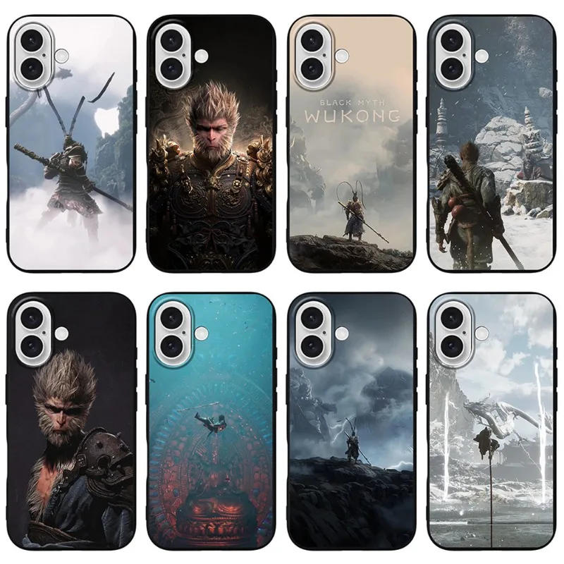 New Game Black Myth: Wukong Phone Case For iPhone 16 15 14 13 12 Mini 11 Pro Max X XR XS SE Plus Soft Silicone Transparent Cover