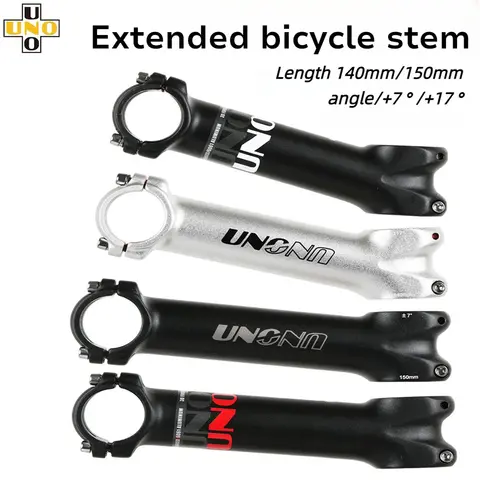 MTB Bike Stem 7/17 Degree 140mm 150mm Long Handlebar Riser Extender 31.8mm CNC Power Downstem For Mountain Road Bicycle Parts