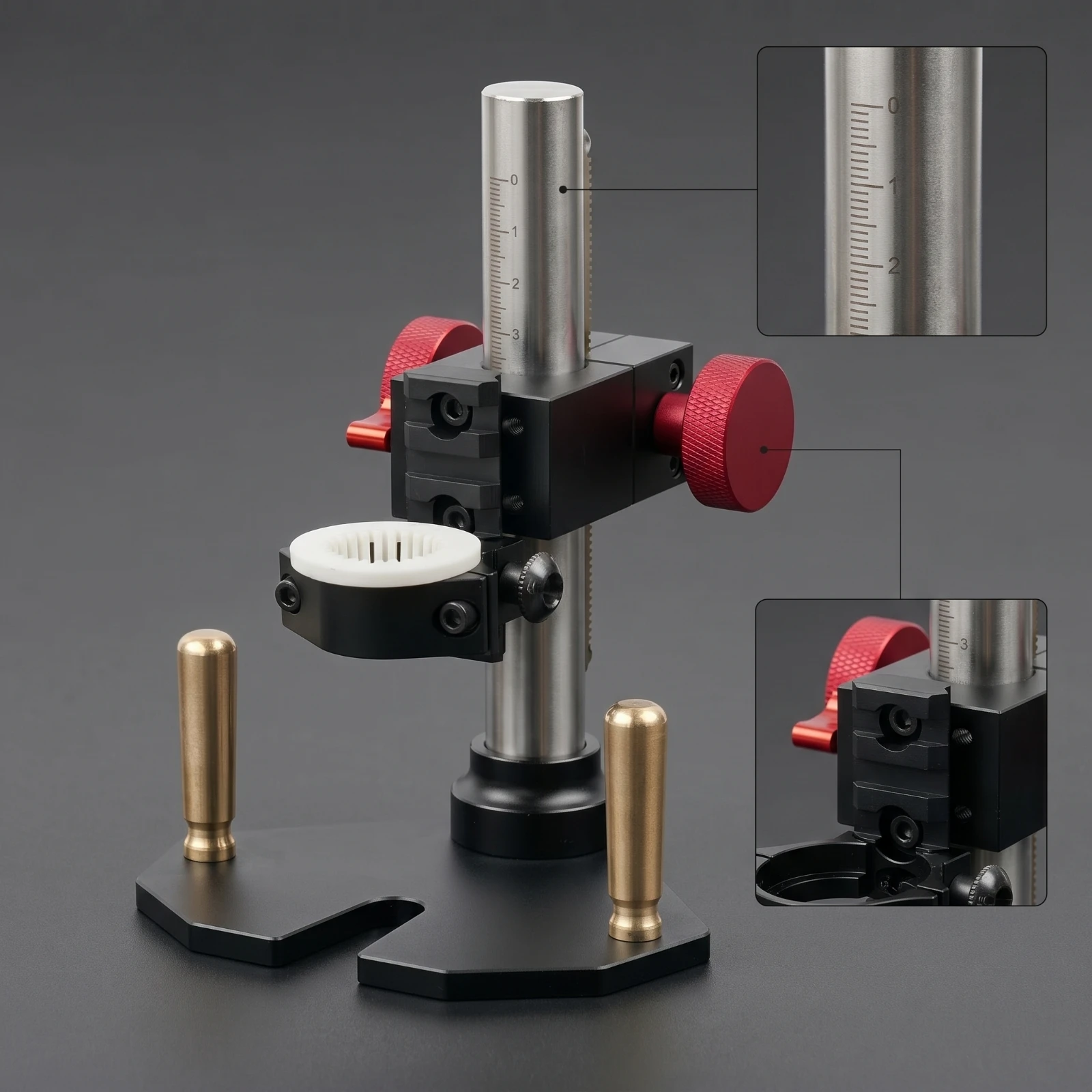 Odontological Handpiece Carving Auxiliary Stand Bench-Top Carving Tool Holder with Metal Base Benchtop Rotary Tool Stand