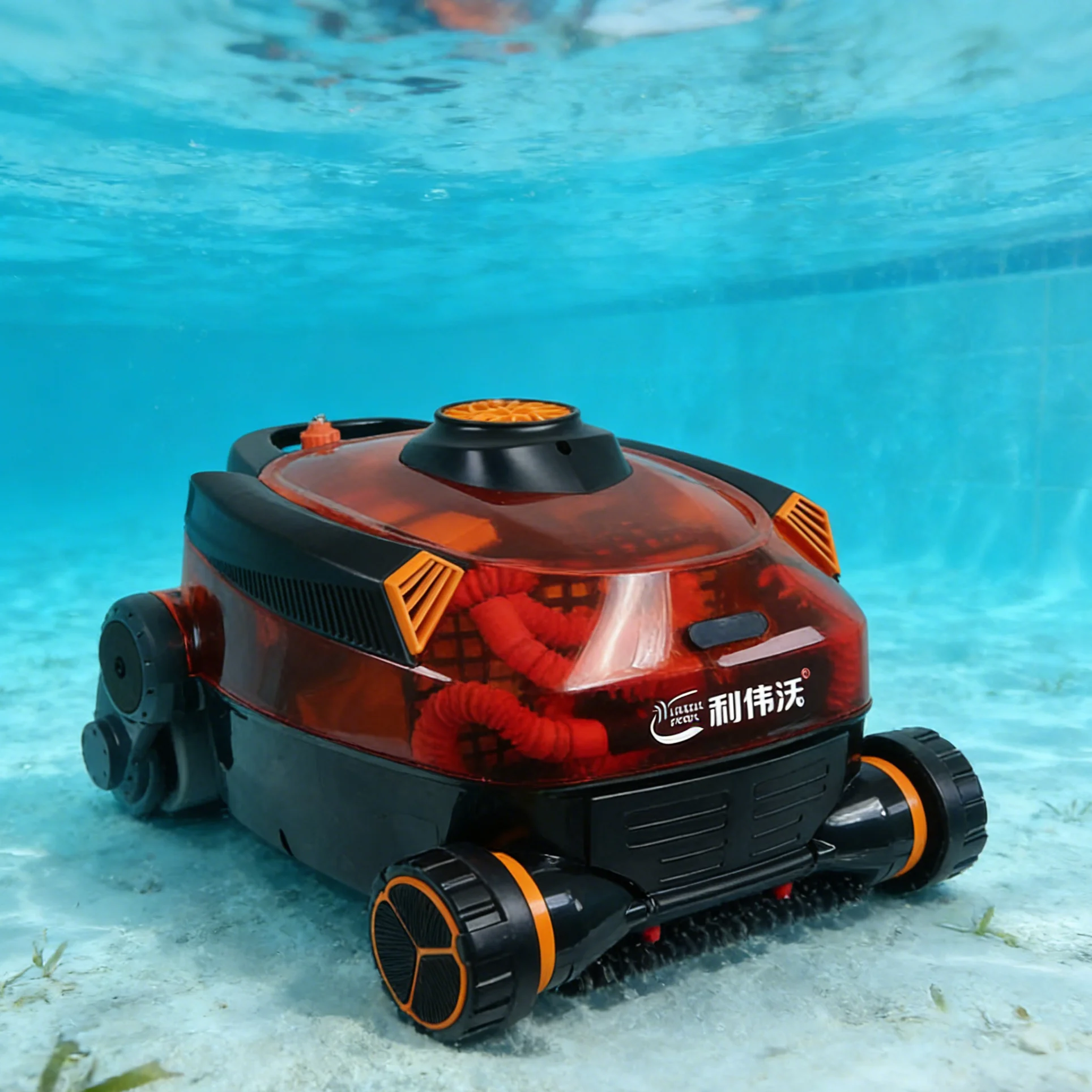 

Smart Cordless Rechargeable Pool Vacuum Robot, Automatic, Wall-Climbing Function for Garden Swimming Pool