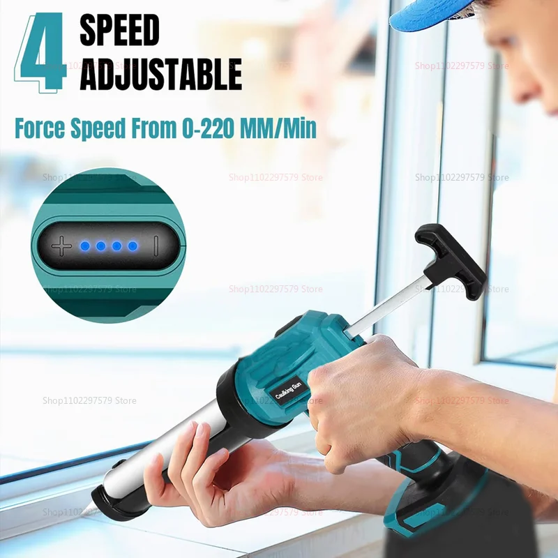 

Electric glass glue gun 4-speed wireless glass glue filling window door repair sewing gun For Makita Battery