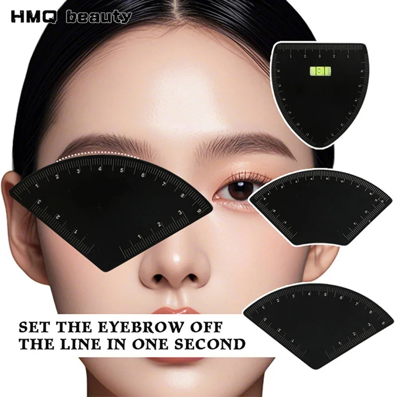 3PC Drawing Eyebrow Design Ruler Women's Instant Brow Shaper Fastdrawing Eyebrow Tool for Positioning Eyebrows Tattoo Accessorie
