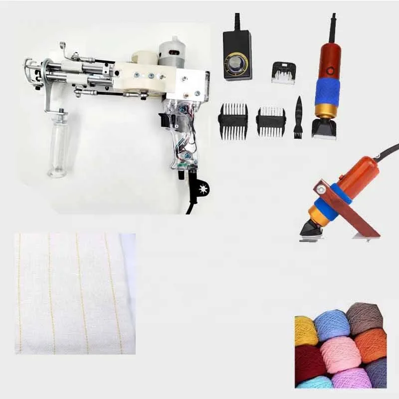 

AK 2in1 cut and loop tufting set kit with Tufter beginner kit yarn monk cloth shearer clipper support guide rug carpet made