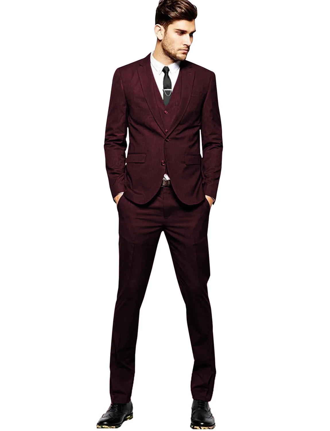 

Men's 3 Pieces Green Wedding Suits Two Buttons Men Prom Groom Tuxedos